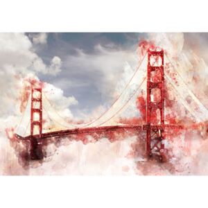 Buvu Fototapet: Golden Gate Bridge (pictata) - 184x254 cm