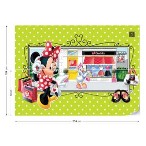 Fototapet - Disney Minnie Mouse Vliesová tapeta - 254x184 cm