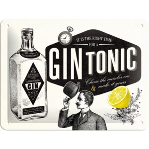 Buvu Placă metalică: Gin Tonic - 20x15 cm