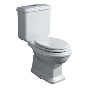 Toaleta WC monobloc Simas Arcade cu capac de toaleta alb lucios, cu scurgere de podea