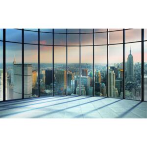 Buvu Fototapet: Vedere New York, de la fereastră - 254x368 cm