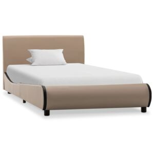 Cadru de pat, cappuccino, 90 x 200 cm, piele ecologică