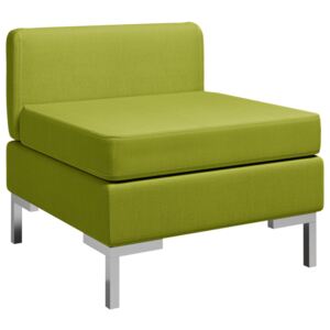 Canapea de mijloc modulară cu pernă, verde, material textil
