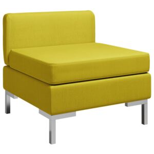 Canapea de mijloc modulară cu pernă, galben, material textil