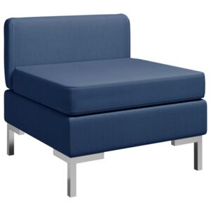 Canapea de mijloc modulară cu pernă, albastru, material textil