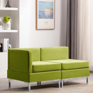 Set de canapele, 2 piese, verde, material textil