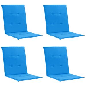 Perne scaun de grădină, 4 buc., albastru, 100 x 50 x 3 cm