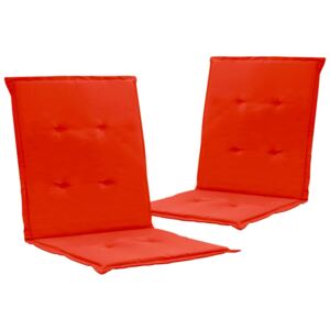Perne scaun de grădină, 2 buc., roșu, 100 x 50 x 3 cm