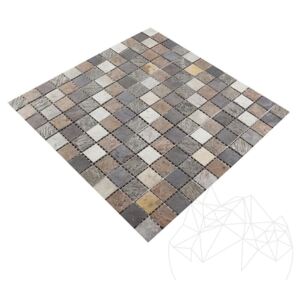 Mozaic Ardezie Flexibila SKIN - Multicolora 2 x 2 cm