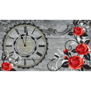 Buvu Fototapet: Ceas cu trandafiri - 184x254 cm