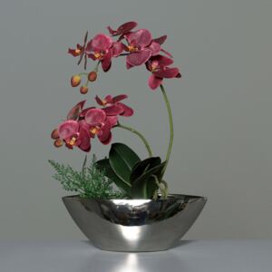 Orhidee artificiala mov in ghiveci - 40 cm