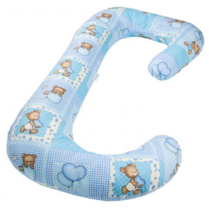 BabyNeeds Soft Perna 3 in 1 pentru gravide si bebelusi Ursuleti albastri