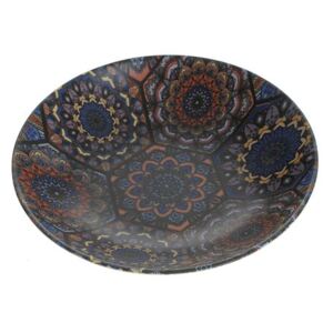 Farfurie rotunda din ceramica cu imprimeu mandala 22 cm