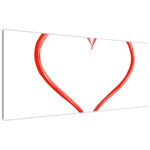 Tablou cu inima (Modern tablou, 120x50 cm)