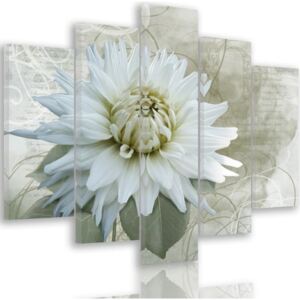 CARO Tablou pe pânză - White Flower 100x70 cm