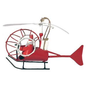 Decorațiune suspendată pentru Crăciun G-Bork Santa in Helicopter
