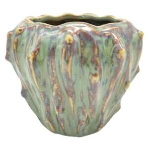 Ghiveci din ceramică PT LIVING Flora, ø 12,5 cm, verde
