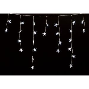 Perdea luminoasa tip turturi cu stele 120 LED-uri albe lumina rece cablu transparent WELLL