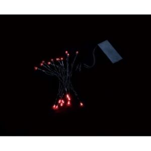 Ghirlanda luminoasa decorativa 20 LED-uri rosii cablu negru WELL