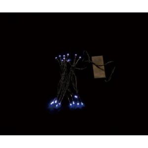 Ghirlanda luminoasa decorativa 20 LED-uri albastre cablu negru WELL