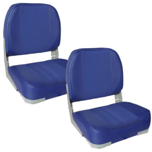 Set 2 scaune Magelan 1, 490 x 400 x 390 mm, imitatie piele, albastru