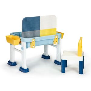 Masa lego pentru copii 6 in 1 scaun si tabla multicolor