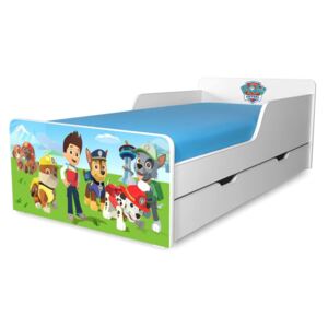 Pat copii Paw Patrol 2-12 ani cu sertar