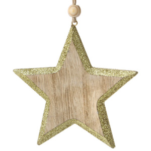 Decoratiune Craciun din lemn Star-2
