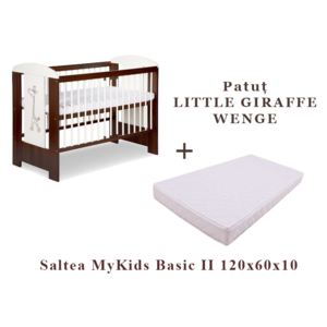 Patut Little Giraffe Wenge + Saltea 10 Basic II