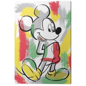Tablou Canvas Mickey Mouse - Paint Stripes, (60 x 80 cm)