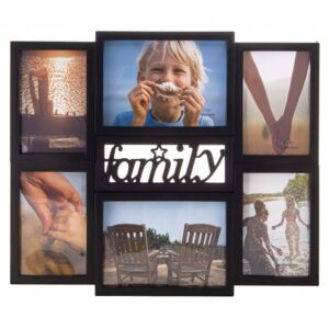 Rama foto FAMILY pentru 8 fotografii, 42x36 cm, negru