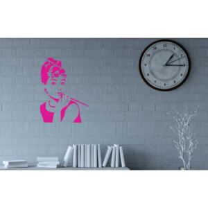 GLIX Audrey Hepburn - autocolant de perete Roz 90 x 120 cm