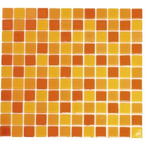Mozaic sticla CM 4523 rosu-portocaliu 30,2x32,7 cm