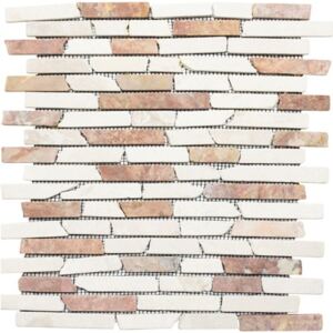Mozaic marmura MOS Brick 135 maro mat 30,5x30,5 cm