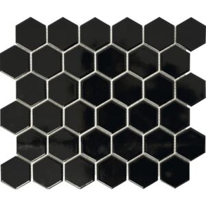 Mozaic ceramic HX 090 negru lucios 32,5x28,1 cm