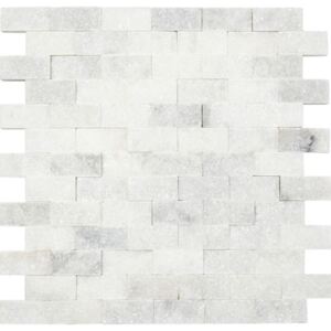 Mozaic marmura Brick Splitface Ibiza alb 30,5x29 cm