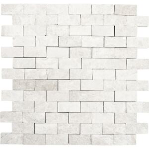 Mozaic marmura Brick Splitface Boticino alb 30,5x29 cm