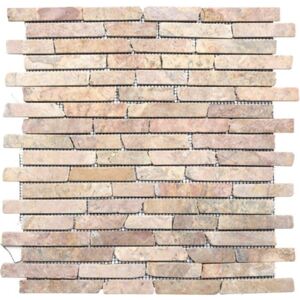Mozaic marmura MOS Brick 145 maro mat 30,5x30,5 cm