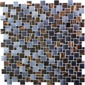 Mozaic sticla GM K07 maro/gri/albastru 31,8x31,8 cm