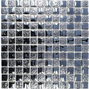 Mozaic sticla XCM 8LU89 negru 29,8x29,8 cm