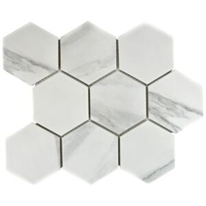 Mozaic ceramic CIM HX9 CR Hexagon Carrara 25,6x29,5 cm
