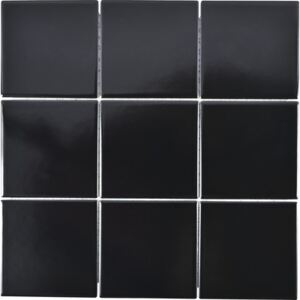 Mozaic ceramic CQ 125 negru mat 30x30 cm