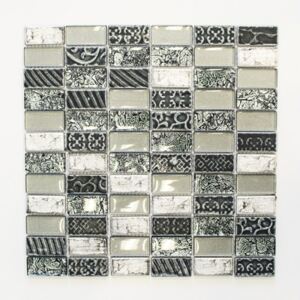 Mozaic sticla XCM CRS2 mix retro argintiu 30x30 cm