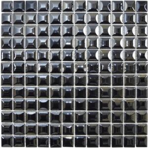 Mozaic sticla Sandy 28 negru 31,5x31,5 cm