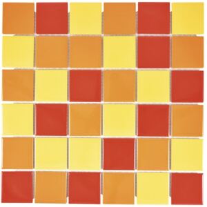 Mozaic ceramic CD B2357 galben-portocaliu-rosu 30,6x30,6 cm