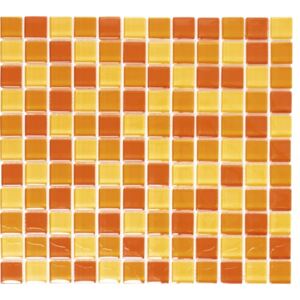 Mozaic sticla XCM 8523 galben-portocaliu 30,2x32,7 cm