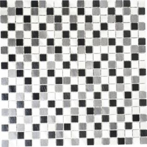 Mozaic aluminiu antracit-negru 31,7x31,7 cm