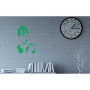 GLIX Audrey Hepburn - autocolant de perete Verde 75 x 100 cm