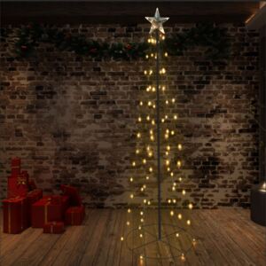 Brad Crăciun conic, 72x240 cm, 140 LED-uri, interior & exterior