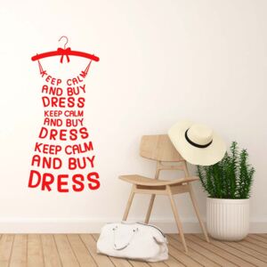 GLIX Buy a dress - autocolant de perete Rosu deschis 30 x 65 cm